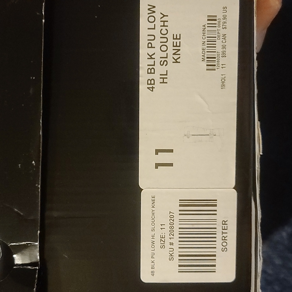 Torrid black boots size 11.